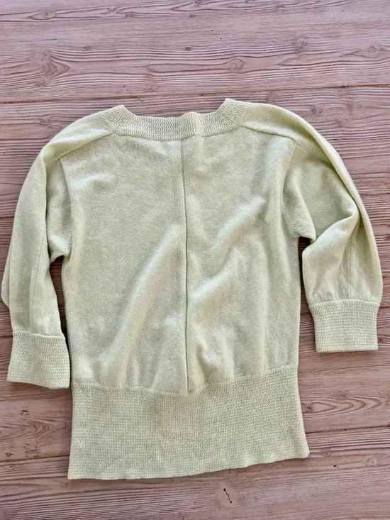 Chloé Cashmere Sweater Soft Spring Green 3/4 Sleeve Size S - Picture 6 of 6